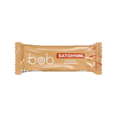 Батончик глазированный "Печенье с карамелью" Bob