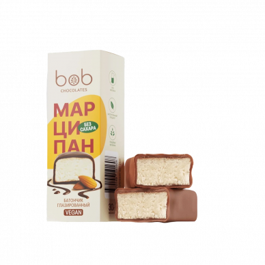 Батончик глазированный "Марципан" без сахара Bob