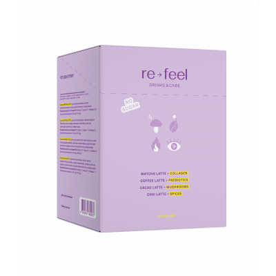 АССОРТИ МАТЧА+КОФЕ+КАКАО+ЧАЙ ReFeel